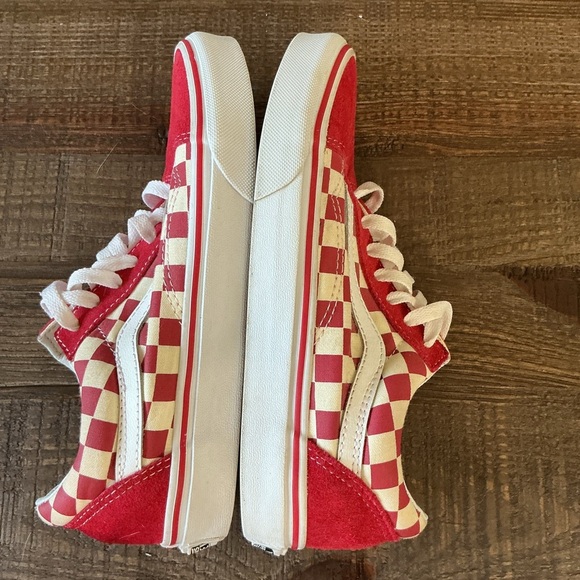Vans Red Old Skool Checker Board Men’s 5.5 Women’s 7 - Picture 5 of 8